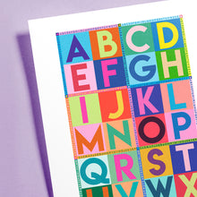 Load image into Gallery viewer, NEW A2 Alphabet art print