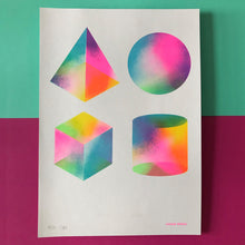 Load image into Gallery viewer, A3 Shapes Riso print
