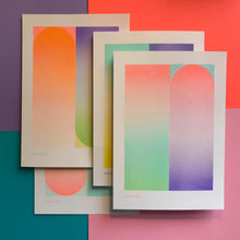 Load image into Gallery viewer, Spring Edition A5 Gradient Riso Prints