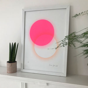 A3 Eclipse screen print | Pink