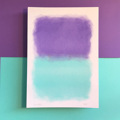 NEW A4 riso print | Mint and Violet